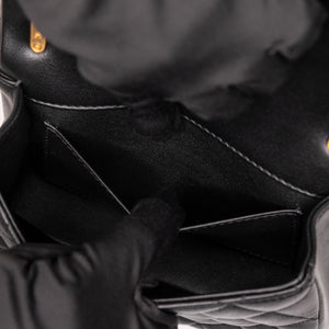 CHANEL 25B PEARL HANDLE MINI SQUARE LAMBSKIN LEATHER GHW (MICROCHIP)