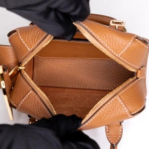 DELVAUX COOL BOX NANO GOLD CALF SKIN GHW