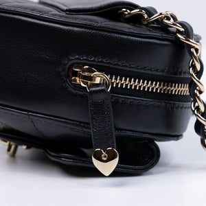 CHANEL 22S HEART BELT BAG LAMBSKIN LEATHER BLACK LGHW