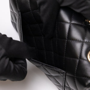 CHANEL MINI RECTANGULAR FLAP BAG LAMBSKIN BLACK LGHW (MICROCHIP)