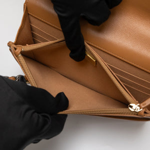 CHANEL 19 WALLET ON CHAIN LAMBSKIN CARAMEL MULTICOLOUR HARDWARE(MICROCHIP))