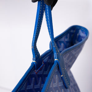 GOYARD ARTOIS GM TOTE BAG GOYARDINE CANVAS/CALFSKIN BLUE SHW