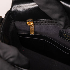 CHANEL GIANT CC LOGO FLAP BAG LAMBSKIN BLACK GHW