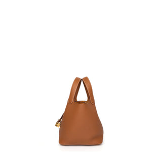 HERMES PICOTIN 18 LOCK BAG CLEMENCE GOLD GHW STAMP K