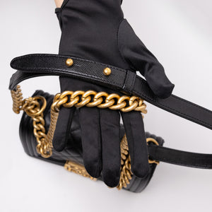 CHANEL LEBOY SMALL BLACK CAVIAR LEATHER GHW