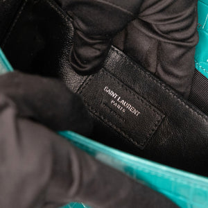 SAINT LAURENT SMALL KATE BAG WITH TASSEL CROC-EMBOSSED LEATHER SHW