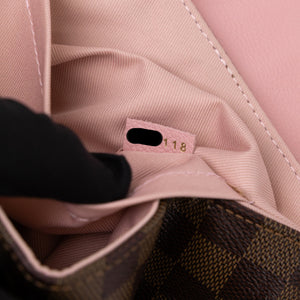 LOUIS VUITTON CLAPTON DAMIER EBENE PINK LEATHER BACKPACK