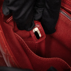 CHANEL MEDIUM COCO HANDLE FLAP BAG RED CAVIAR LEATHER SHW