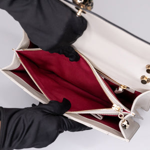 BVLGARI SEPRENTI FOREVER SHOULDER BAG WHITE GHW