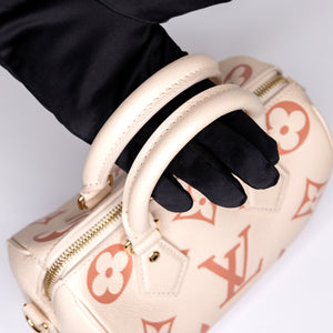 LOUIS VUITTON SPEEDY BANDOULIERE 20 CREAM / PINK GHW