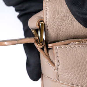 LOEWE MINI PUZZLE BAG SAND CALFSKIN GHW