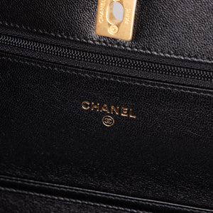 CHANEL 25A PEARL CRUSH WALLET ON CHAIN LAMBSKIN LEATHER GHW (MICROCHIP)