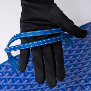 GOYARD ARTOIS GM TOTE BAG GOYARDINE CANVAS/CALFSKIN BLUE SHW