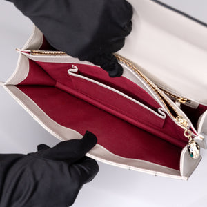 BVLGARI SEPRENTI FOREVER SHOULDER BAG WHITE GHW