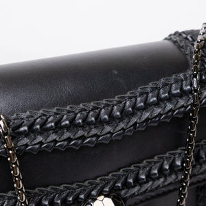 BVLGARI SERPENTI FOREVER SHOULDER BAG BLACK CALF SKIN