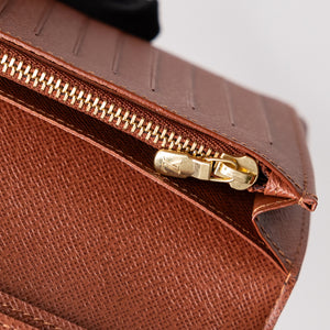 LOUIS VUITTON PORTEFEUILLE BRAZZA MONOGRAM CANVAS LONG WALLET