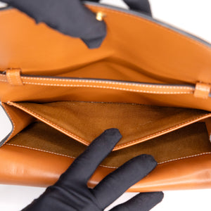 CELINE DOUBLE FLAP TRIOMPHE CANVAS WALLET ON STRAP