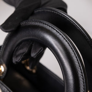 CHRISTIAN DIOR MY ABC DIOR SMALL LADY DIOR LAMBSKIN BLACK GHW