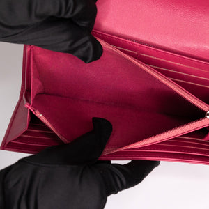 CHANEL CAMELLIA PINK LARGE FLAP WALLET