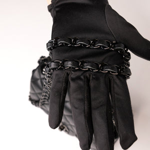 CHANEL MINI SQUARE FLAP BAG LAMBSKIN SO BLACK