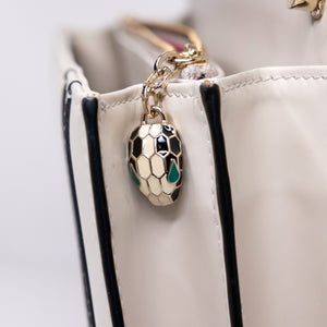 BVLGARI SEPRENTI FOREVER SHOULDER BAG WHITE GHW