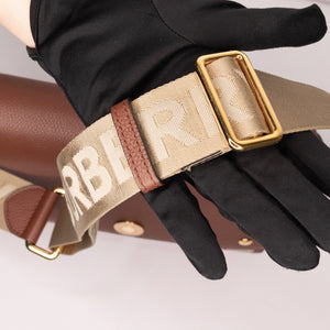 BURBERRY NOTE CROSS-BODY BAG CALFSKIN / CANVAS GHW