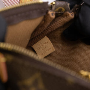 LOUIS VUITTON MULTI POCHETTE ACCESSORIES ROSE MONOGRAM CANVAS GHW