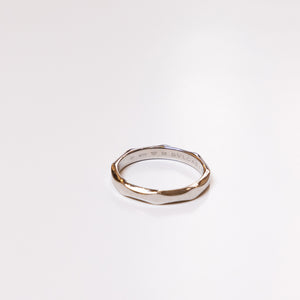 BVLGARI INFINITO WEDDING BAND IN PLATINUM SET WITH ONE DIAMOND