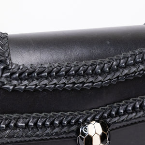 BVLGARI SERPENTI FOREVER SHOULDER BAG BLACK CALF SKIN