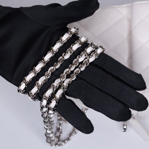 CHANEL 24C MINI BACKPACK / CROSSBODY BAG WHITE CALFSKIN LEATHER SHW