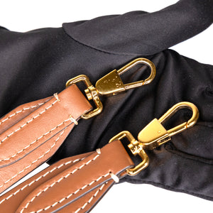 BURBERRY WORLD OF THE POCKET MEDIUM CANVAS WITH LEATHER GHW