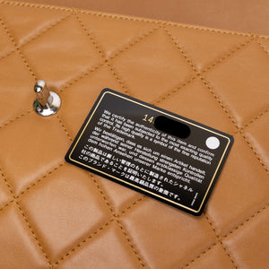 CHANEL VINTAGE FLAP BAG CARAMEL LAMBSKIN SHW