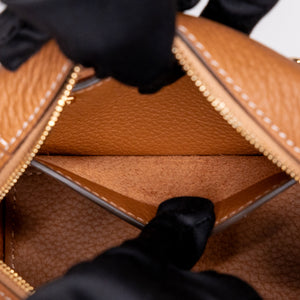 DELVAUX COOL BOX NANO GOLD CALF SKIN GHW