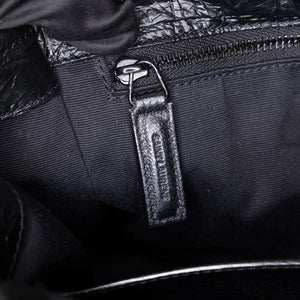 SAINT LAURENT MEDIUM NIKI BAG CROCODILE-EMBOSSED BLACK CALFSKIN BLACK HARDWARE