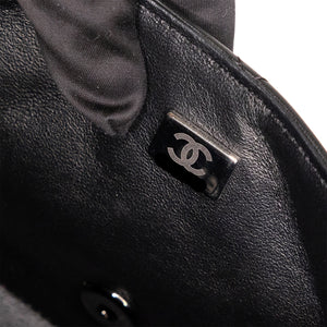 CHANEL MINI SQUARE FLAP BAG LAMBSKIN SO BLACK