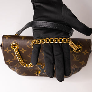 LOUIS VUITTON PASSY MONOGRAM CANVAS BLACK/GOLD HARDWARE (MICROCHIP)