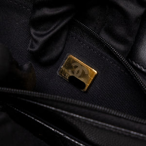 CHANEL 25K HANDLE WALLET ON CHAIN CAVIAR LEATHER BLACK GHW (MICROCHIP)