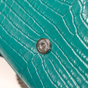 SAINT LAURENT SMALL KATE BAG WITH TASSEL CROC-EMBOSSED LEATHER SHW