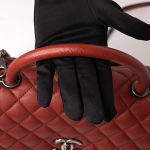 CHANEL MEDIUM COCO HANDLE FLAP BAG RED CAVIAR LEATHER SHW