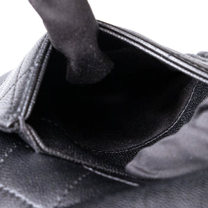 CHANEL SMALL 25 HANDBAG GRAINED CALFSKIN BLACK GHW (MICROCHIP)
