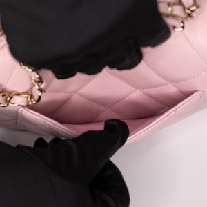 CHANEL 25P TOP HANDLE MINI FLAP BAG （MICROCHIP)