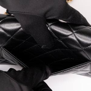 CHANEL 25A PEARL CRUSH WALLET ON CHAIN LAMBSKIN LEATHER GHW (MICROCHIP)