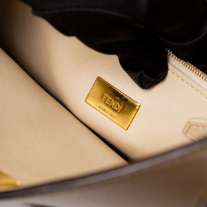 FENDI SMALL PEEKABOO BAG BROWN CALFSKIN LEATHER GHW