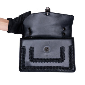 BVLGARI SERPENTI FOREVER SHOULDER BAG BLACK CALF SKIN
