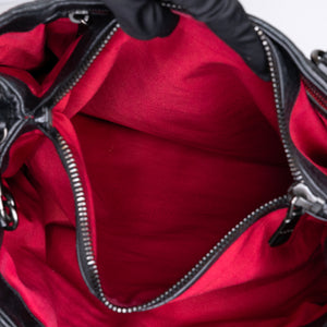 MIUMIU TOTE BAG LEATHER BLACK