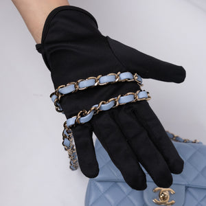 CHANEL MINI RECTANGULAR FLAP BAG LAMBSKIN BABY BLUE LGHW