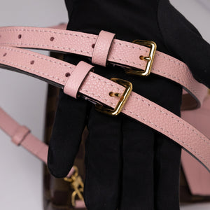 LOUIS VUITTON CLAPTON DAMIER EBENE PINK LEATHER BACKPACK