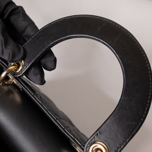 CHRISTIAN DIOR MY ABC DIOR SMALL LADY DIOR LAMBSKIN BLACK GHW