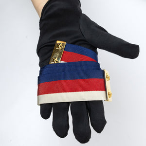 GUCCI MINI SYLVIE CALFSKIN WHITE GHW