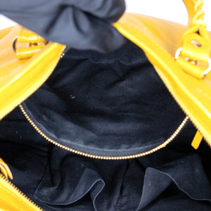BALENCIAGA SMALL CLASSIC CITY CROSSBODY BAG YELLOW GHW